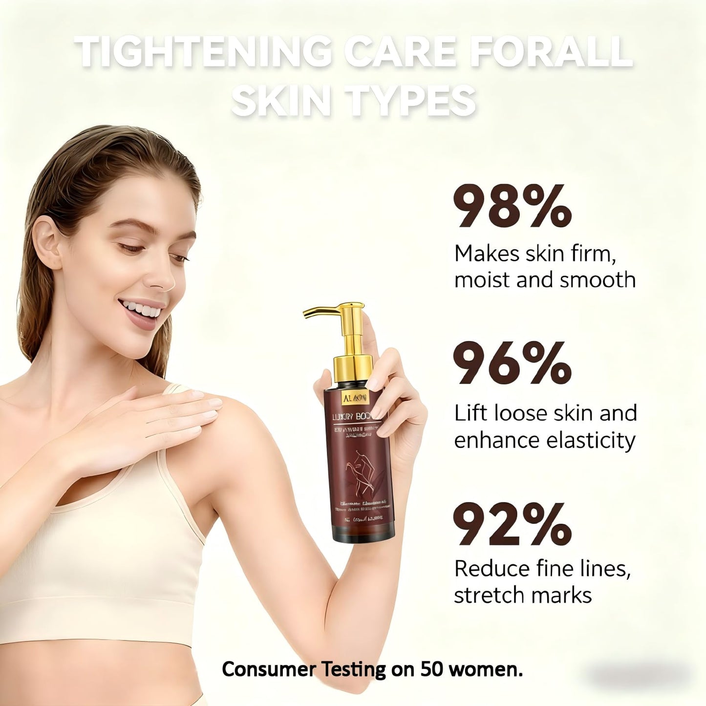 ALAOW Advanced Firming Body Oil, Powerful Skin Tightening Formula, Fast Improves Loose Skin, Deeply Moisturizing Body Care Oil (FN)