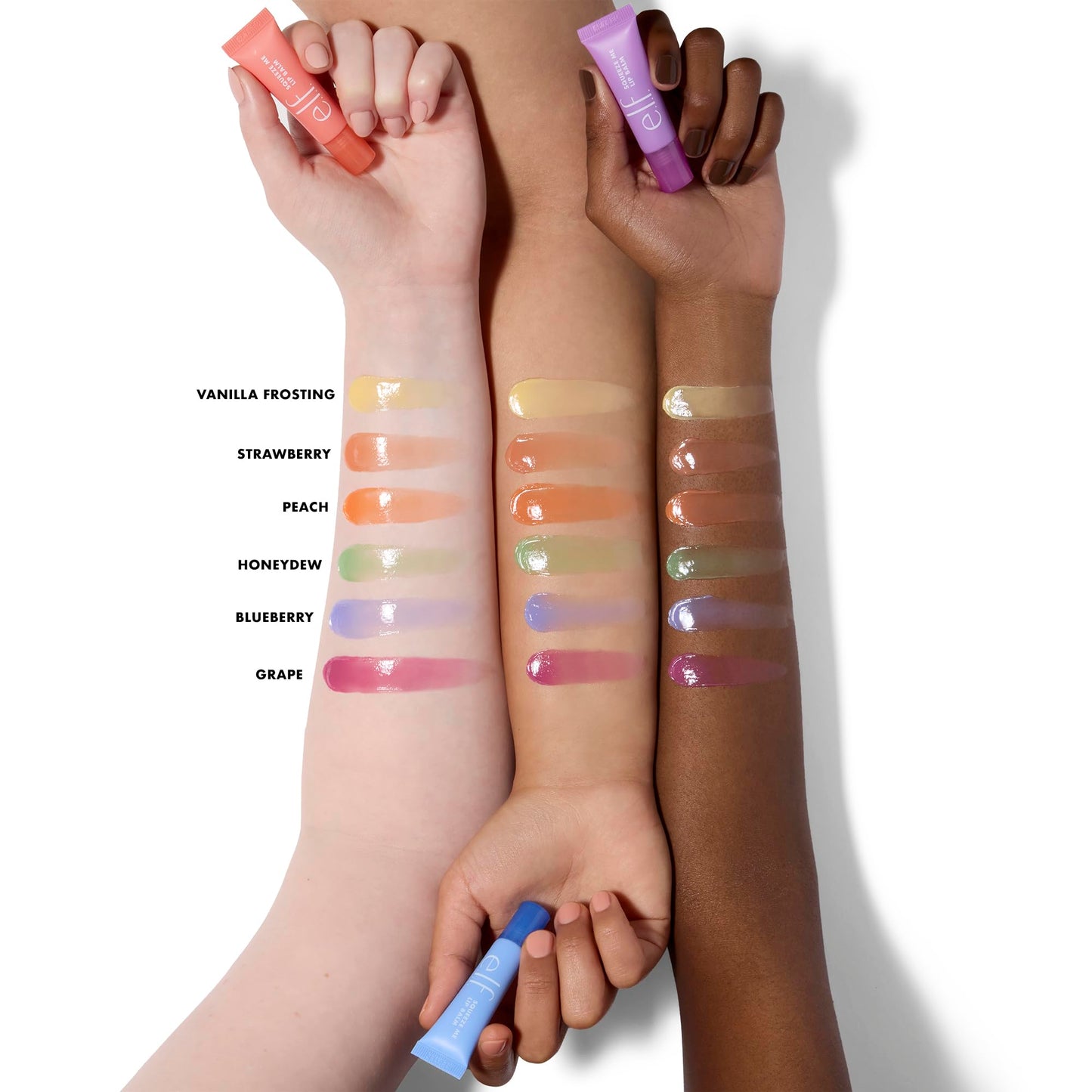 e.l.f. Squeeze Me Lip Balm, Moisturizing Lip Balm For A Sheer Tint Of Color, Infused With Hyaluronic Acid, Vegan & Cruelty-free, Grape