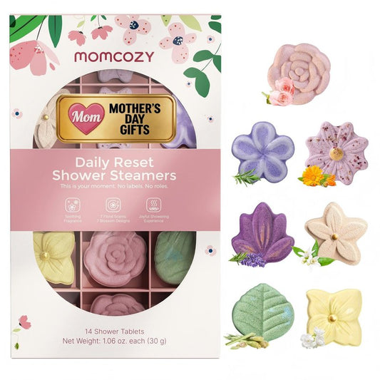 Momcozy 14-Pack Shower Steamers with 7 Floral Scents, Mothers Day Gifts, Gifts for Women, Wife, Girlfriend & Mom, Bridal Shower, At-Home Spa Aromatherapy for Daily Showers, Stress Relief