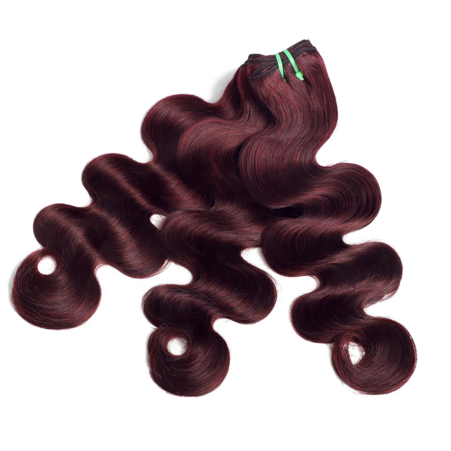HERMOUS 13A Double Drawn 99J Dark Burgundy Human Hair Bundles Body Wave, Double Lifespan Than Regular Bundle Keep Silky & Soft After Washes Colored #99J Wine Single Bundles Raw Hair Quick Weave 10 IN