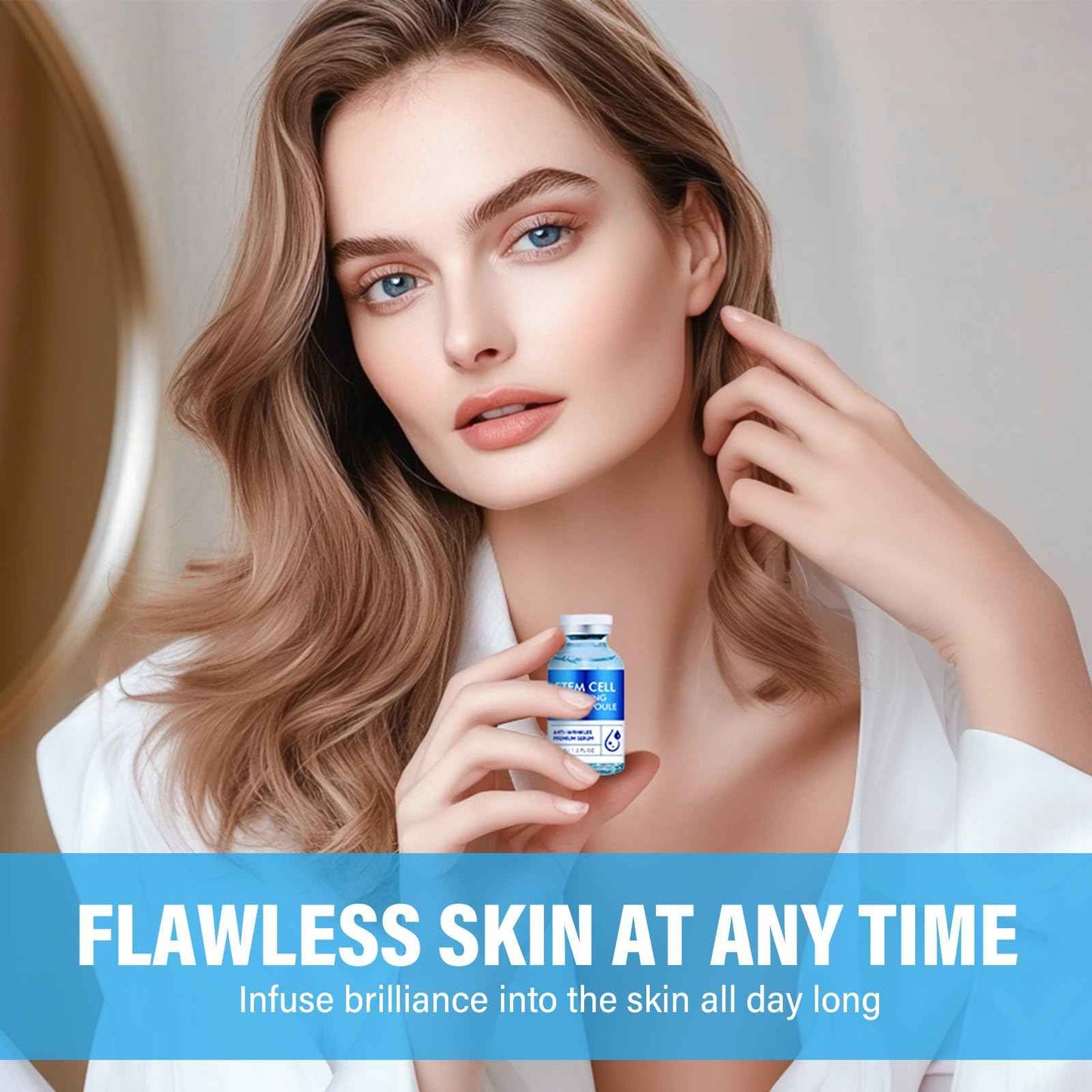 Stem Cell Anti-Aging Serum - Firm, Hydrate, and Renew Your Skin for a Youthful Glow,Strengthens and Moisturises Skin，Use with and Without MicroNeedling, Anti Aging & Smooth Wrinkles