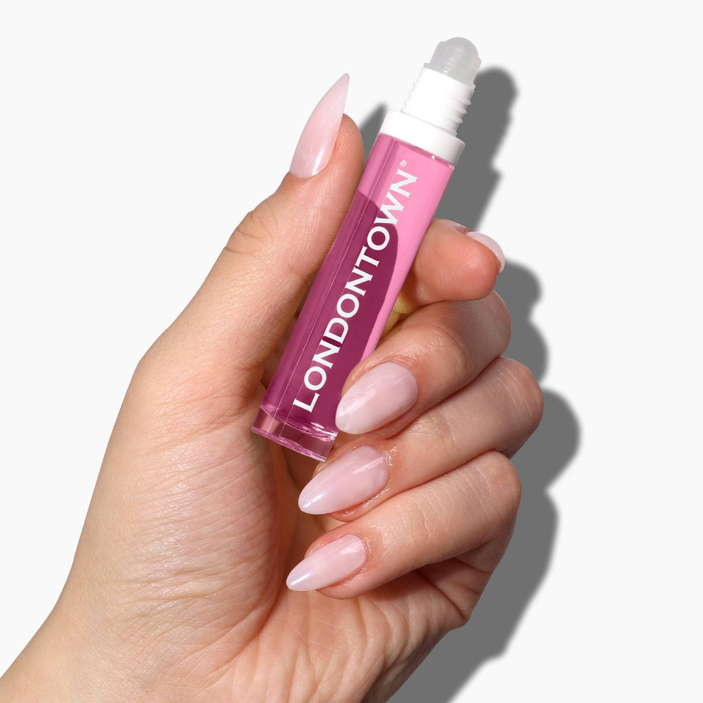 LONDONTOWN Roll and Glow Cuticle Oil - Nail Care Strengthener and Moisturizer for Dry Cracked Cuticles, Travel-Friendly Nail Treatment - Dragonfruit, 0.2 Fl oz