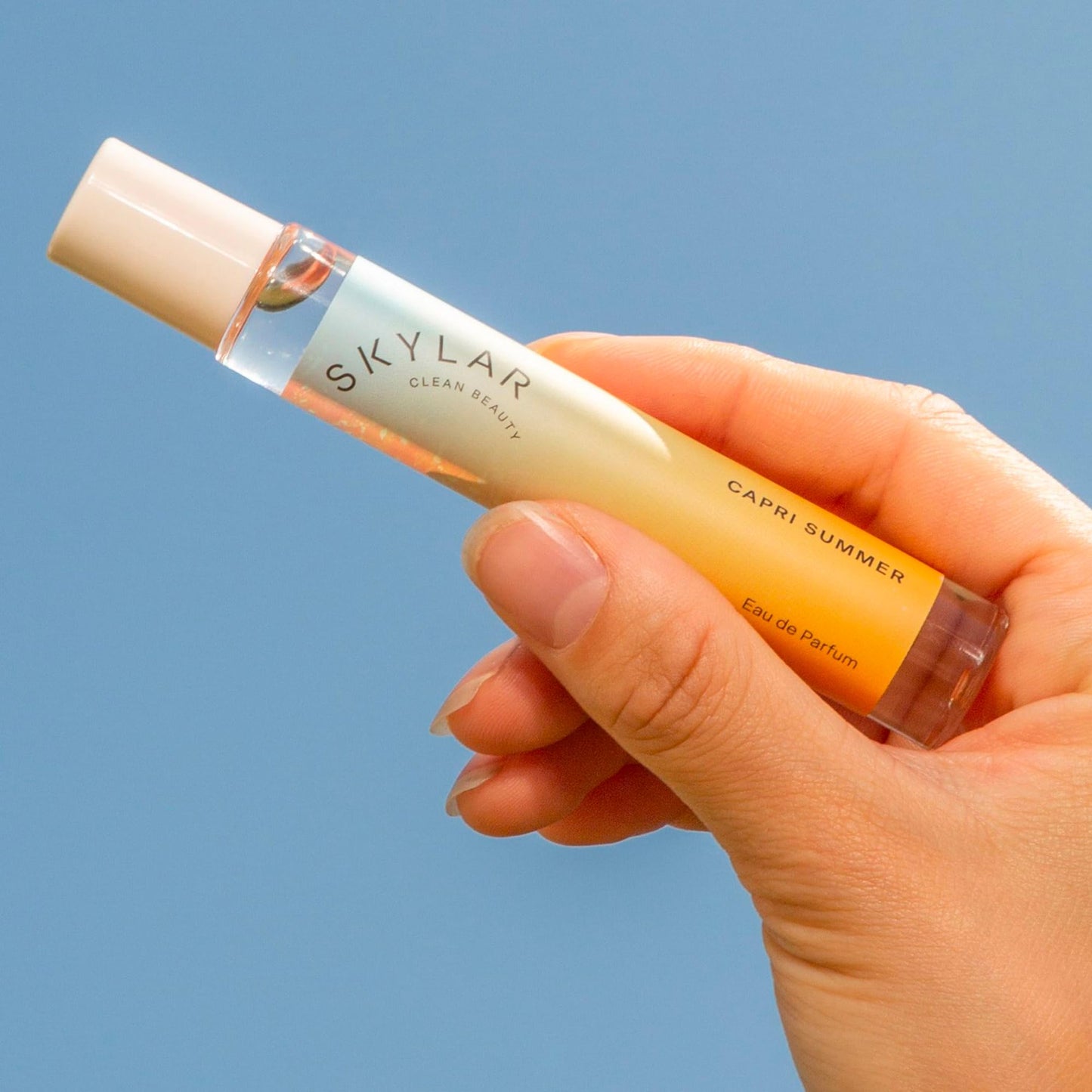 Skylar Capri Summer Travel Spray for Women - Mini Fruity Citrus Perfume, Grapefruit, Blood Orange & Bergamot Notes - Hypoallergenic, Vegan, Clean Fragrance for Sensitive Skin - 10mL / 0.33 Fl oz