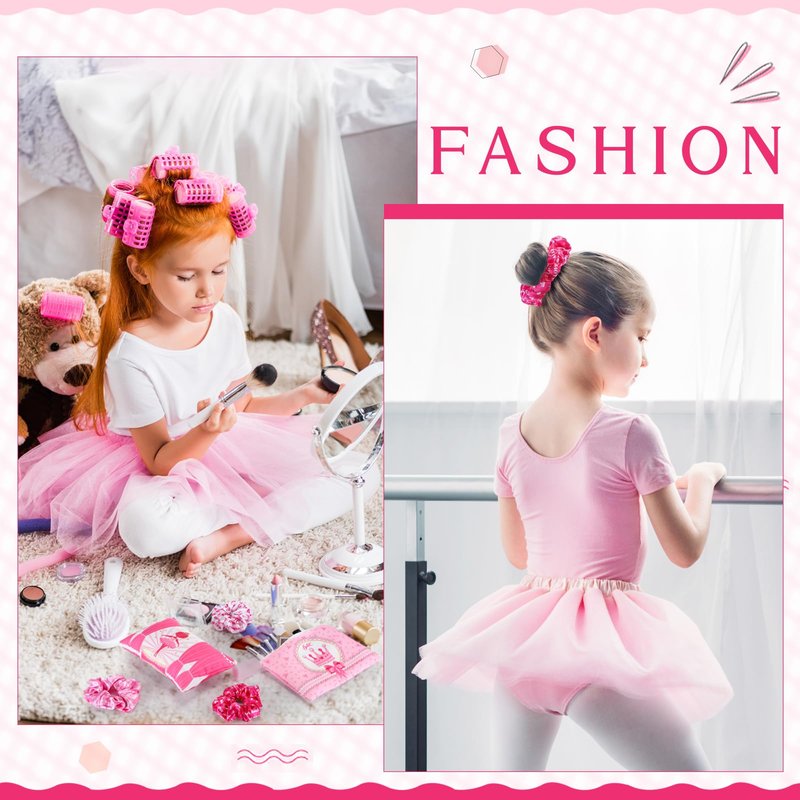 Clysee 60 Pcs Ballerina Party Favors Set Ballet Party Supplies Decoration 12 Makeup Bags 12 Bracelets 12 Knotted Rubber Bands 12 Keychains 12 Elastic Scrunchies for Girl Daughter Dancing Gift