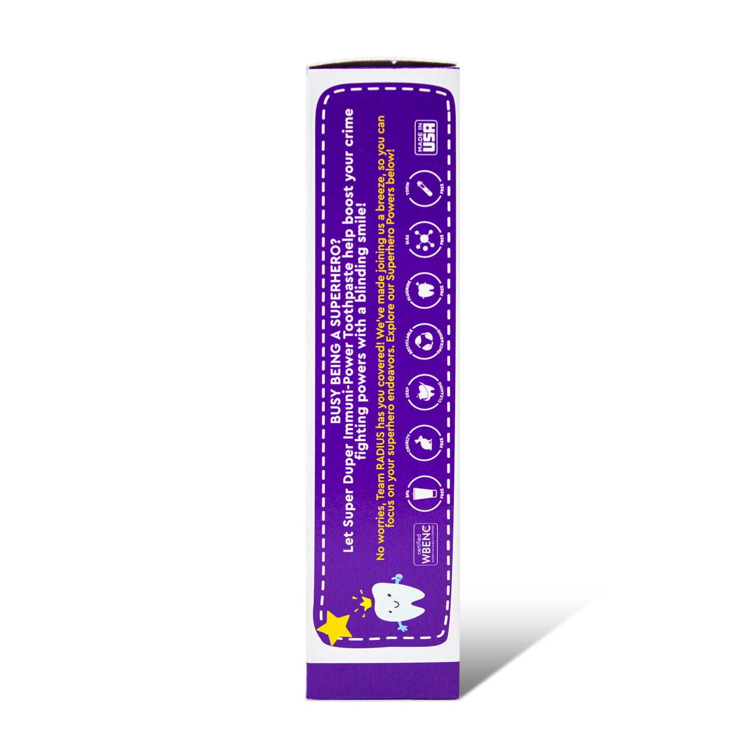 Radius Kids Super Duper Immunity Power Toothpaste 2.5 Oz - Super Duper Bubble Berry Mint - Pack of 3
