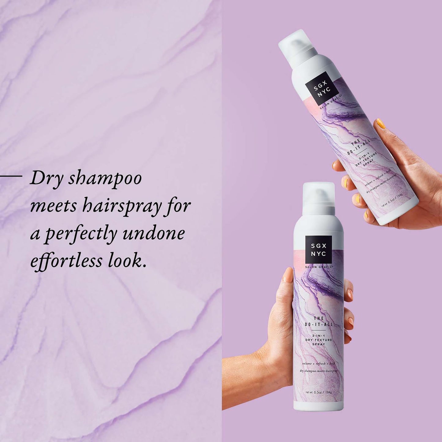 SGX NYC The Do It All 3-in-1 Dry Texture Spray - Versatile Dry Shampoo and Texture Spray for Refreshed Hair - Volumizing Hair Products - 2 pc