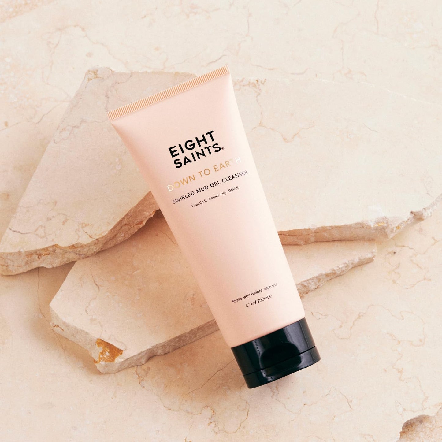 Eight Saints Down To Earth Mud Gel Face Wash, Gentle & Effective Anti Aging Cleanser, Makeup Remover, Nourishing & Hydrating Cleanser, with Vitamin C, Kaolin Clay, & Ylang Ylang Flower Oil, 6.7 oz