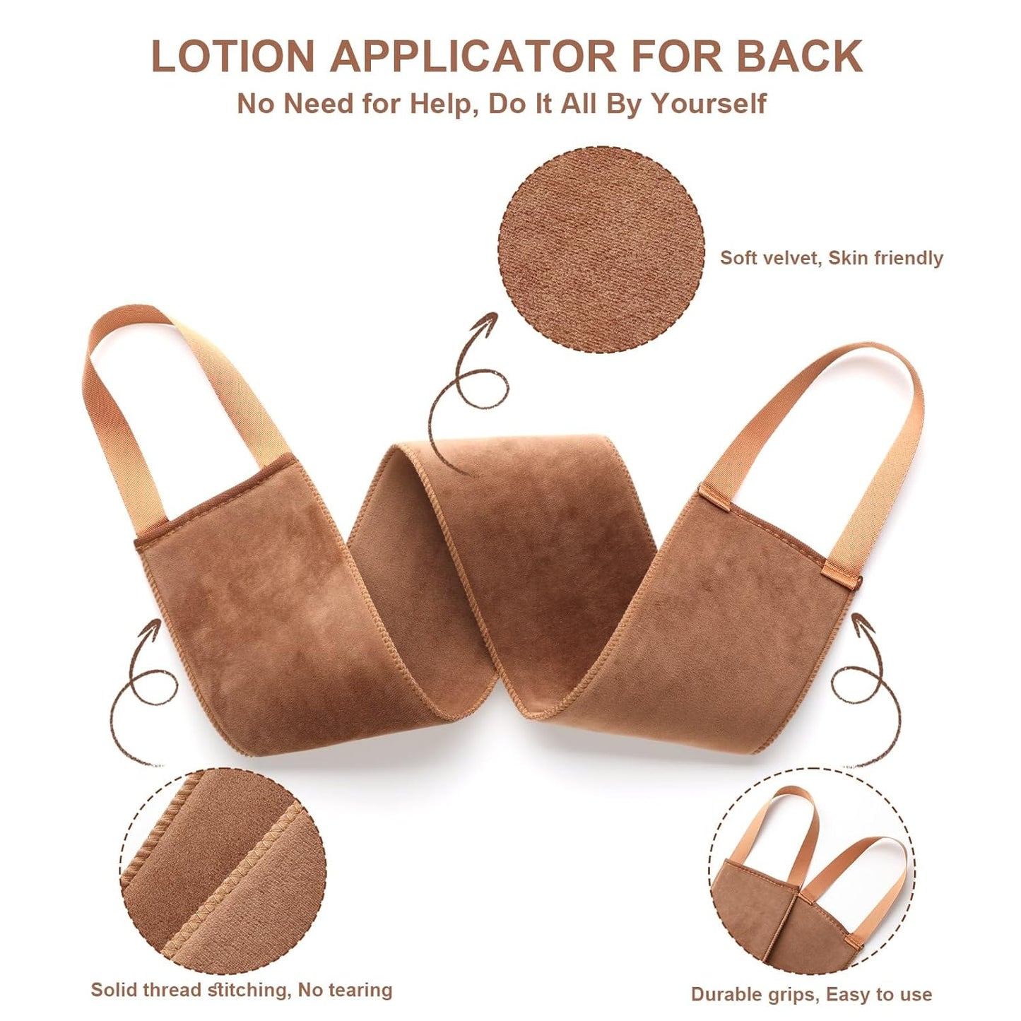 Self Tanning Mitt Applicator Kit - Ultra Soft & Streak-Free Self Tan Mitts | Includes Back Lotion Applicator