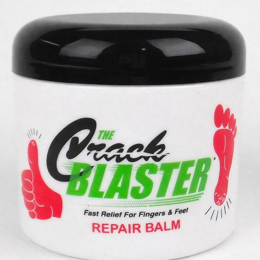 Crack Blaster Repair Balm - Lanolin Based Thick Moisturizing Balm for Dry Skin, Heel Pain, Plantar Fasciitis, Athletes Foot - 4 OZ Original Formula!