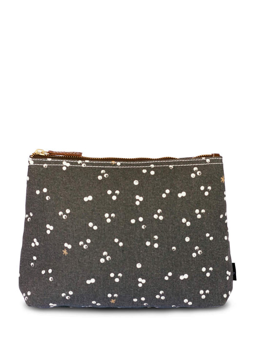MAIKA Recycled Canvas Medium Travel Pouch, Nochi, Grey