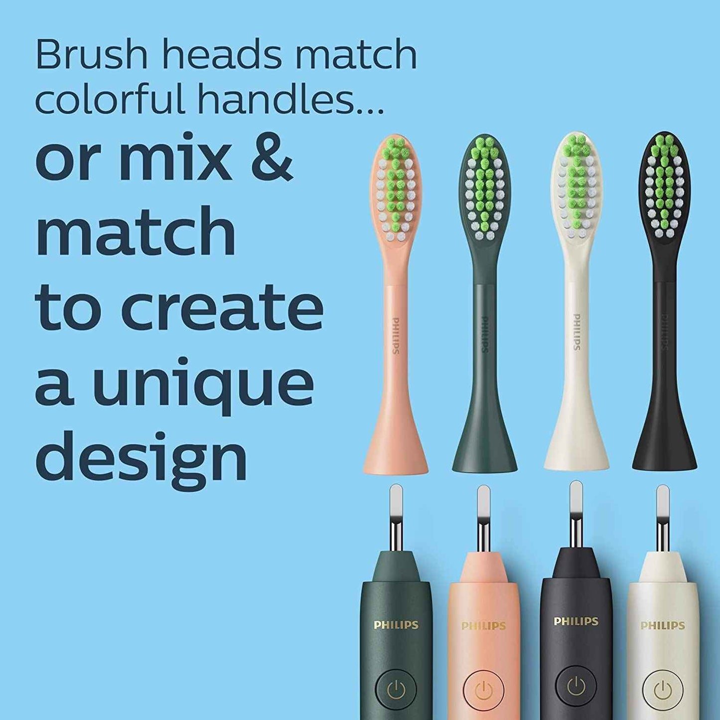 Philips One by Sonicare 2pk Brush Heads, Sage BH1022/08