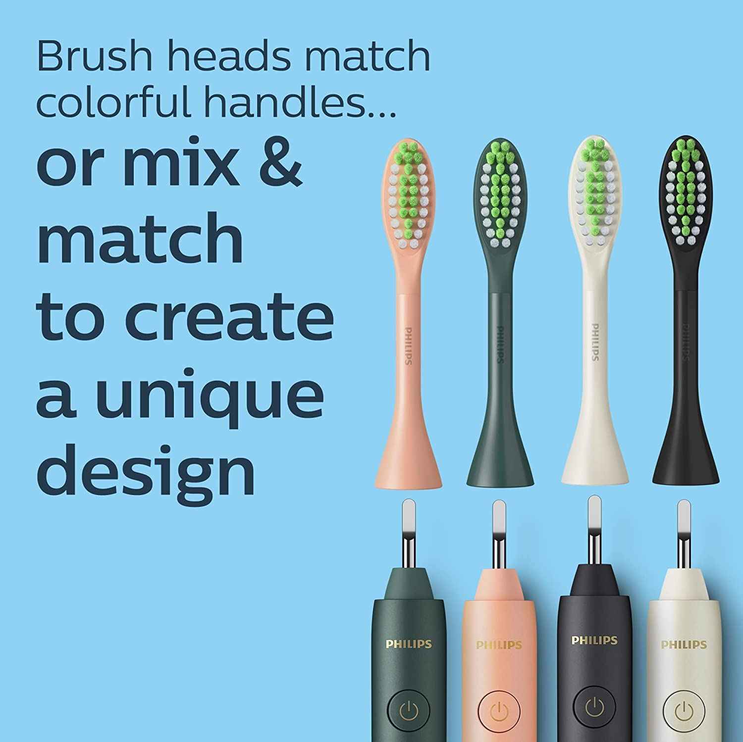 Philips One by Sonicare 2pk Brush Heads, Sage BH1022/08