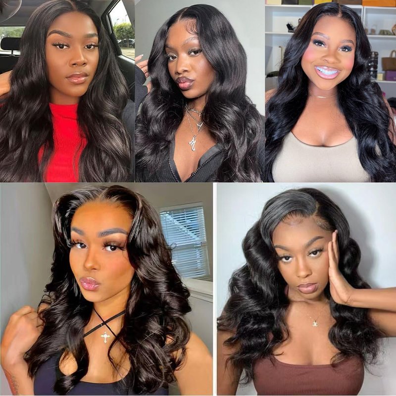 Human Hair Bundles Body Wave 12 14 16 Inch 100% Unprocessed Brazilian Body Wave 3 Bundles Human Hair Extensions for Women Quick Weave Natural Color