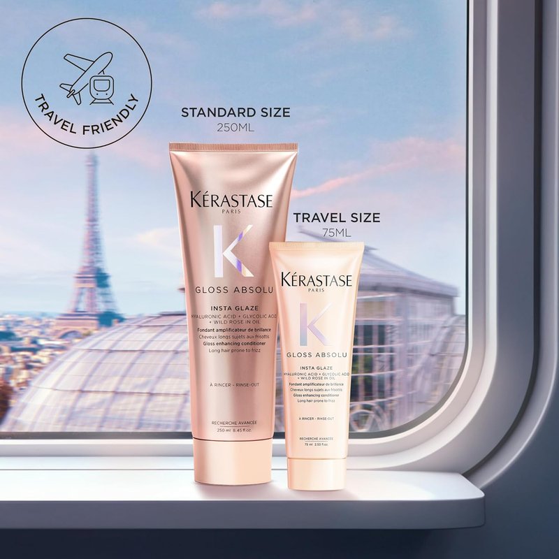 Kerastase Gloss Absolu Conditioner | High-Shine Anti-Frizz Formula - Deep Hydration & Detangling for Glossy, Bouncy Hair