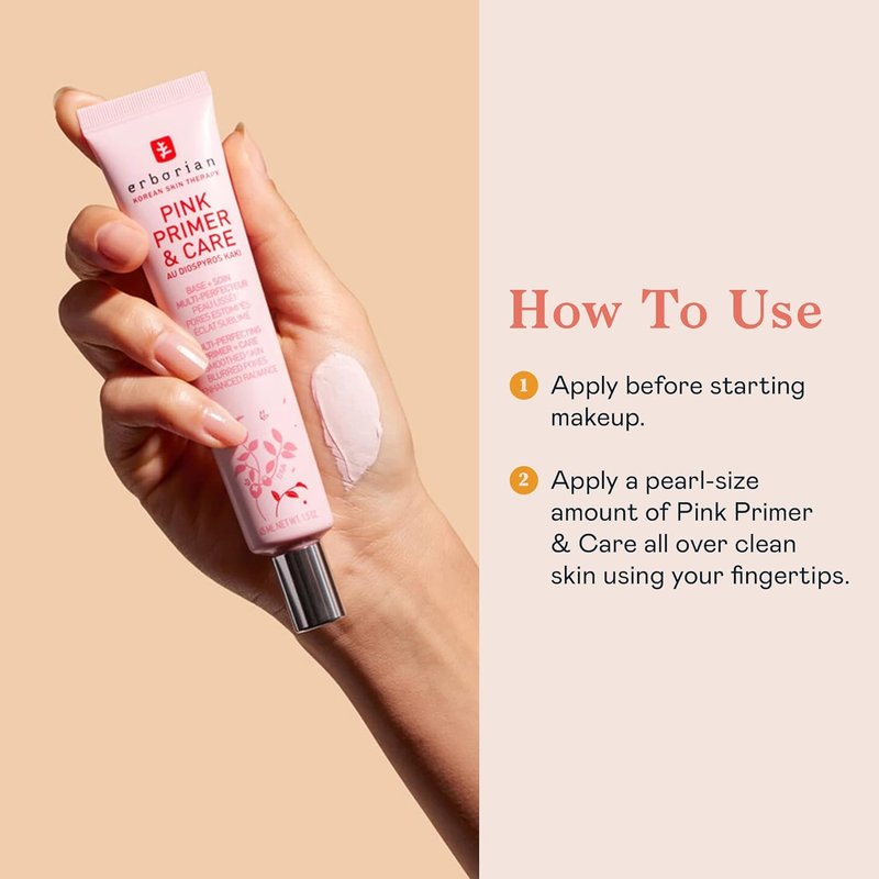 Erborian Pink Primer - Multifunctional Pore-Blurring Cream & Hydrating Makeup Base | Korean Skincare