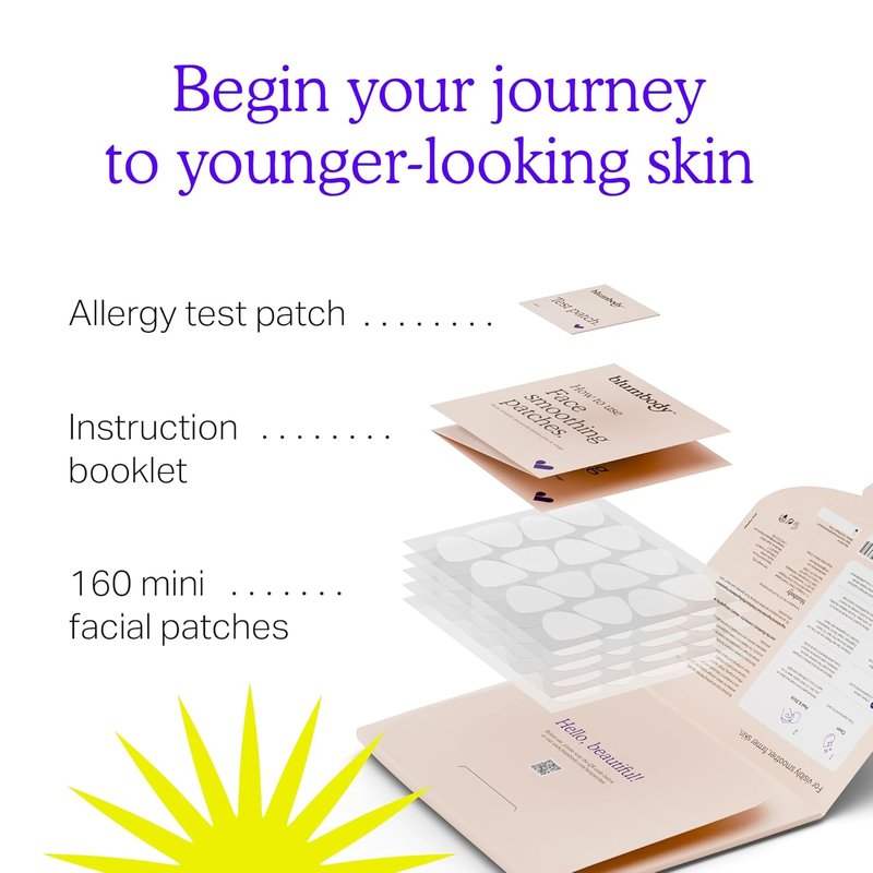 Face Wrinkle Patches - Mini Anti-Wrinkle Facial Patches for Eyes, Mouth & Forehead | 160 Non-Silicone Patches