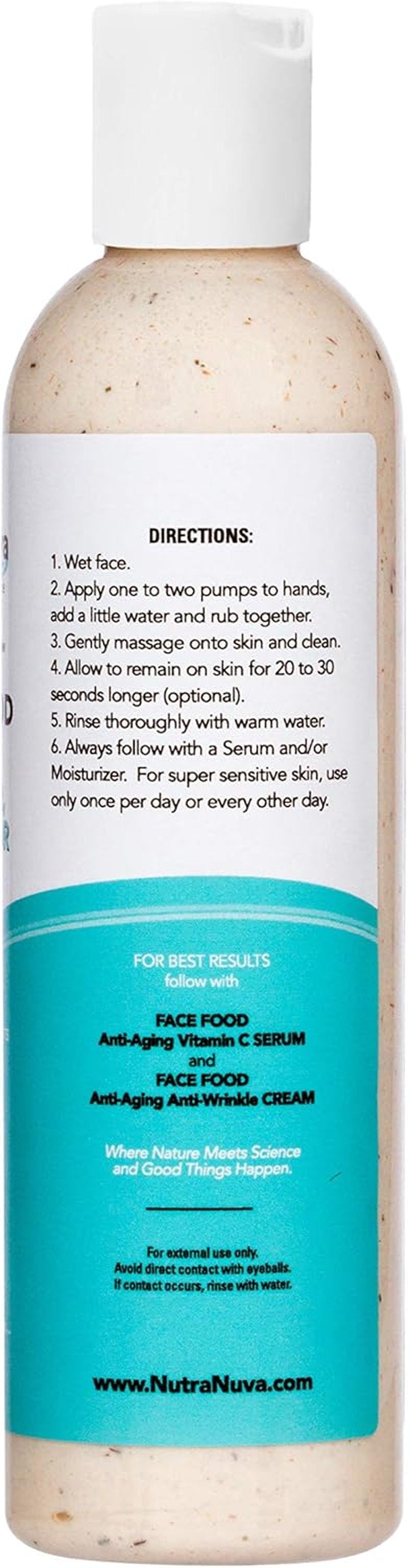 Natural Vegan Facial Cleanser - Exfoliating Toner with Tea Tree & Clay | 6 Oz, Anti-Aging, pH Restoring, Acne Fighting
