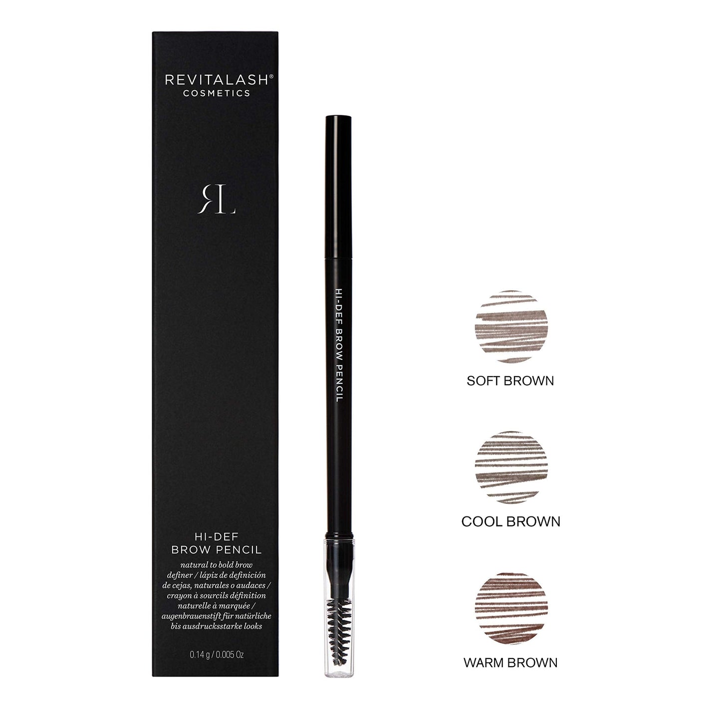 RevitaLash Cosmetics, Hi-Def Brow Pencil, Soft Brown, Hypoallergenic & Cruelty-Free