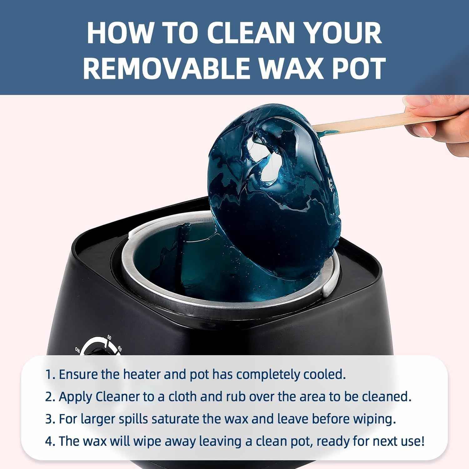 IeBilif Wax Warmer for Hair Removal, Wax Pot for Hair Removal Professional with Through Lid, 17oz Wax Heater for Body Waxing (Black)