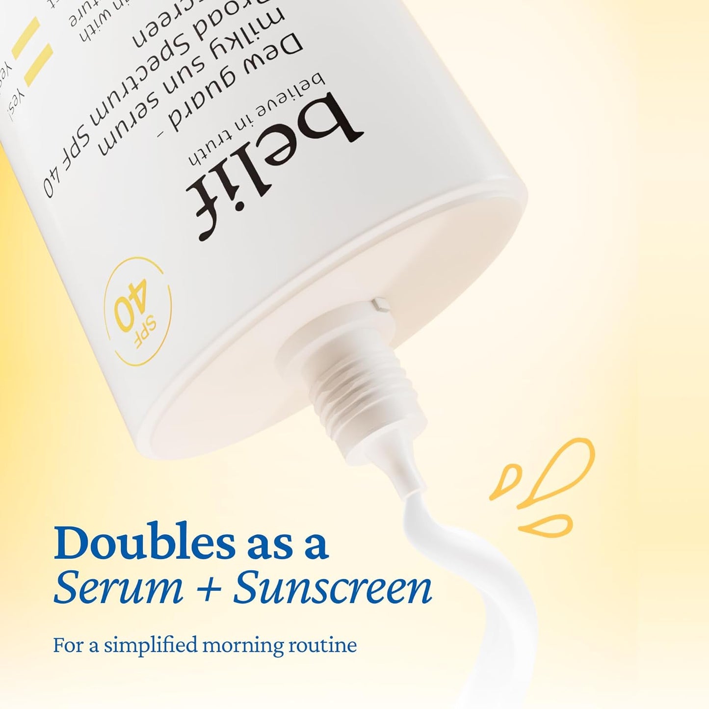Belif Milky Niacinamide Sunscreen SPF 40 - Lightweight Invisible Sun Serum with 7 Types of Hyaluronic Acid | Hydrating Makeup Primer (1.69 fl. oz)