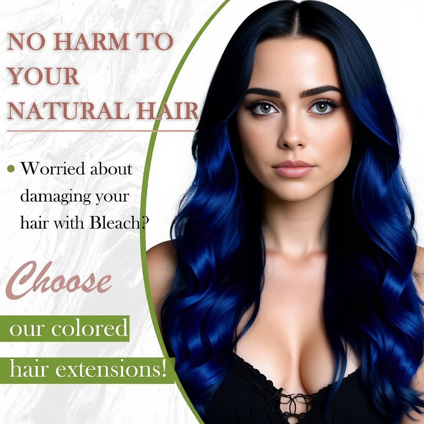RUNATURE Micro Link Hair Extensions Human Hair Blue Micro Bead Hair Extensions Real Human Hair Blue Hair Extension Real Hair Microlink Hair Extension Remy Natural Hair for Party 14 Inch 25g 25s