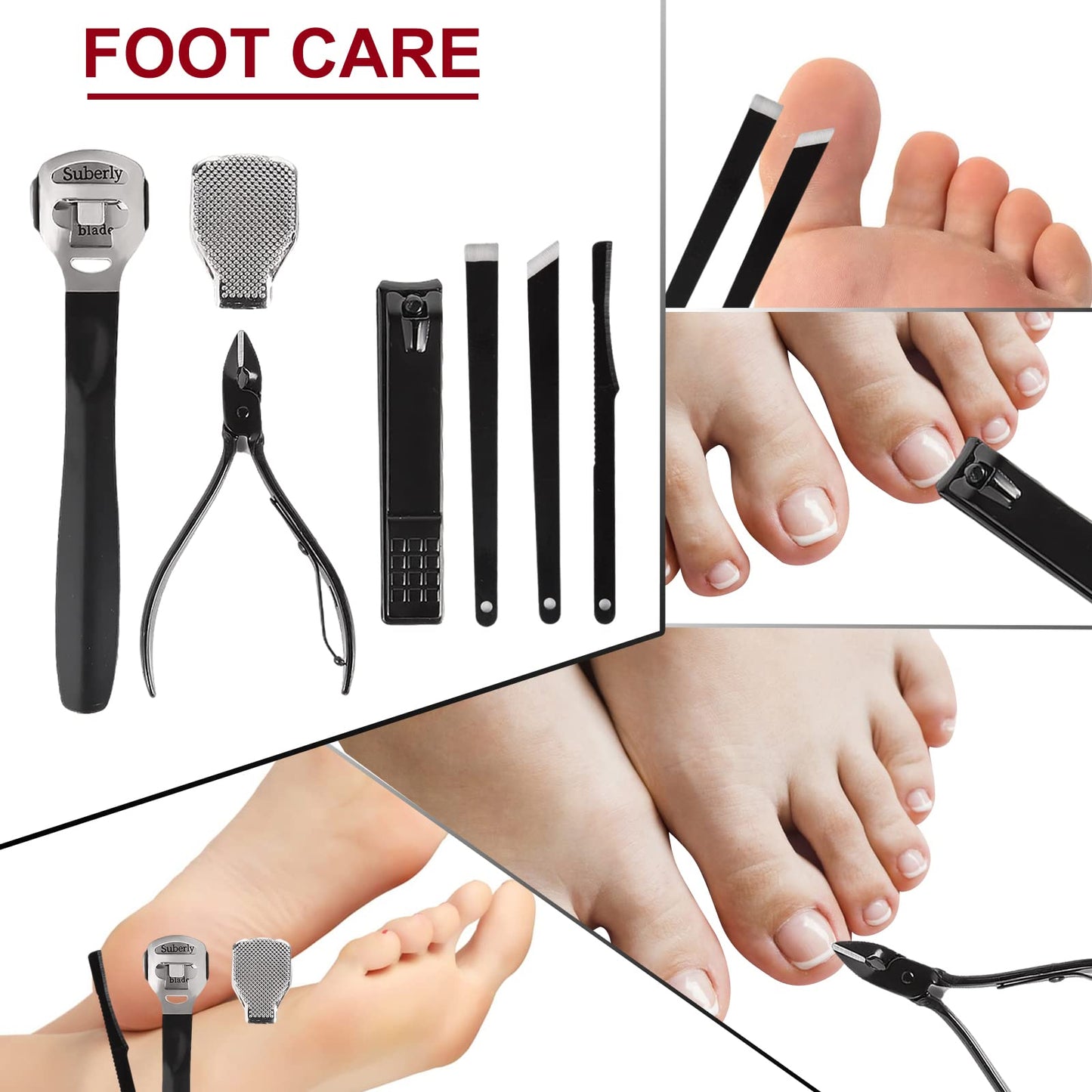 Manicure Set and Nail Clippers Set Pedicure Kit 18 in 1,Stainless Steel Material Cuticle Trimmer, Professional Nail Clipper Set, Portable Travel Grooming Set,Also A Great Gift.