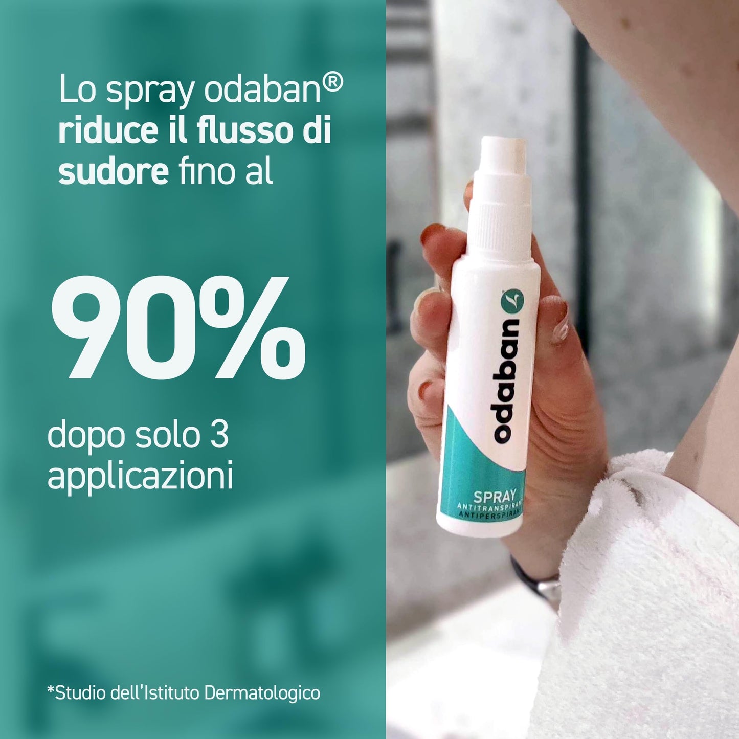 Odaban Antiperspirant Spray, Clinical Strength Aluminium Chloride Strong Antiperspirant Hyperhidrosis Treatment for Excessive Sweating, Fragrance-free