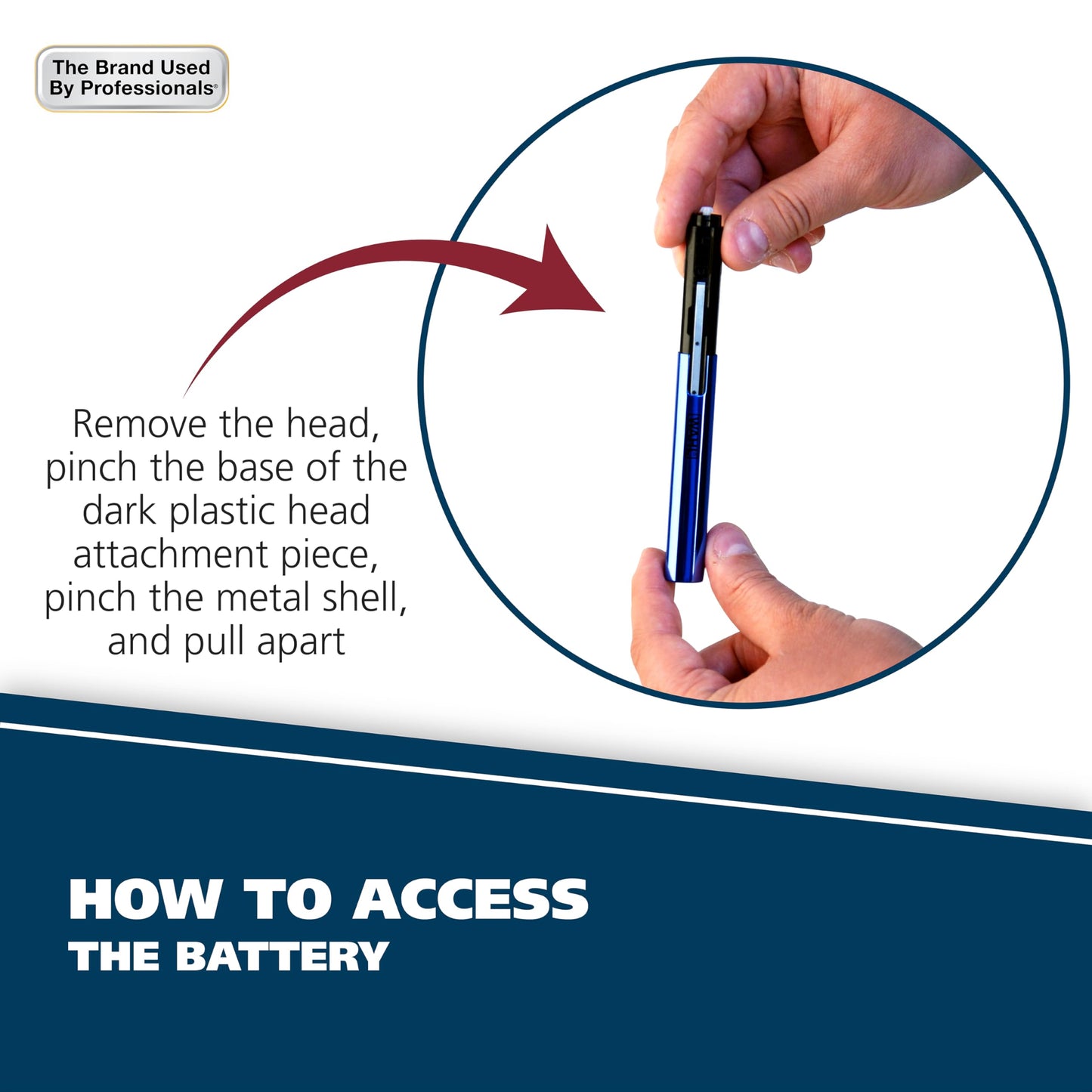 Wahl Lithium 2 in 1 Battery Pen Detail Touch Up Trimmer for Nose, Ear, Neckline, Eyebrow, & Other Detailing - Blue - by The Brand Used by Professionals - Model 5643-200