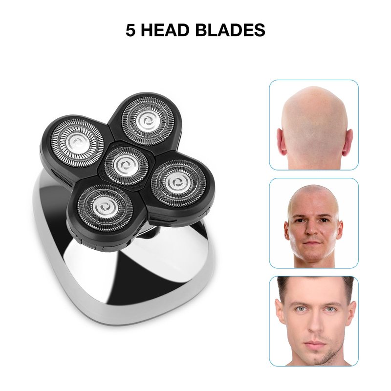 FREEDOM 3PCS Universal 5 Blades Shaver Replacement Heads Compatible with Freebird SHPAVVER Wyklaus Freedom shaver, for Most Major Brands, with Easy grooming Clean Brush Blade Cover
