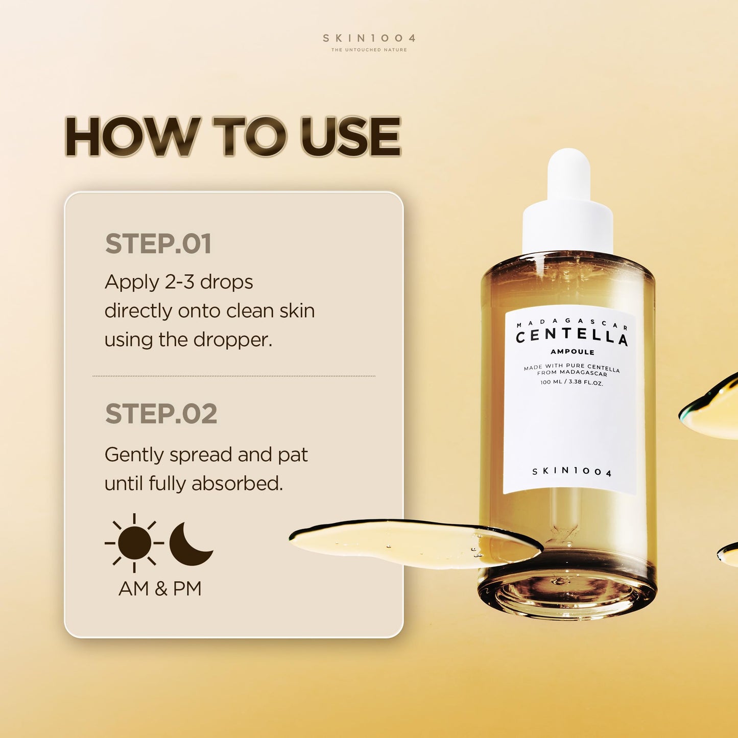 SKIN1004 Madagascar Centella Asiatica Ampoule Facial Serum 1.85 fl.oz, 55ml, Soothes Acne Prone and Sensitive Skin