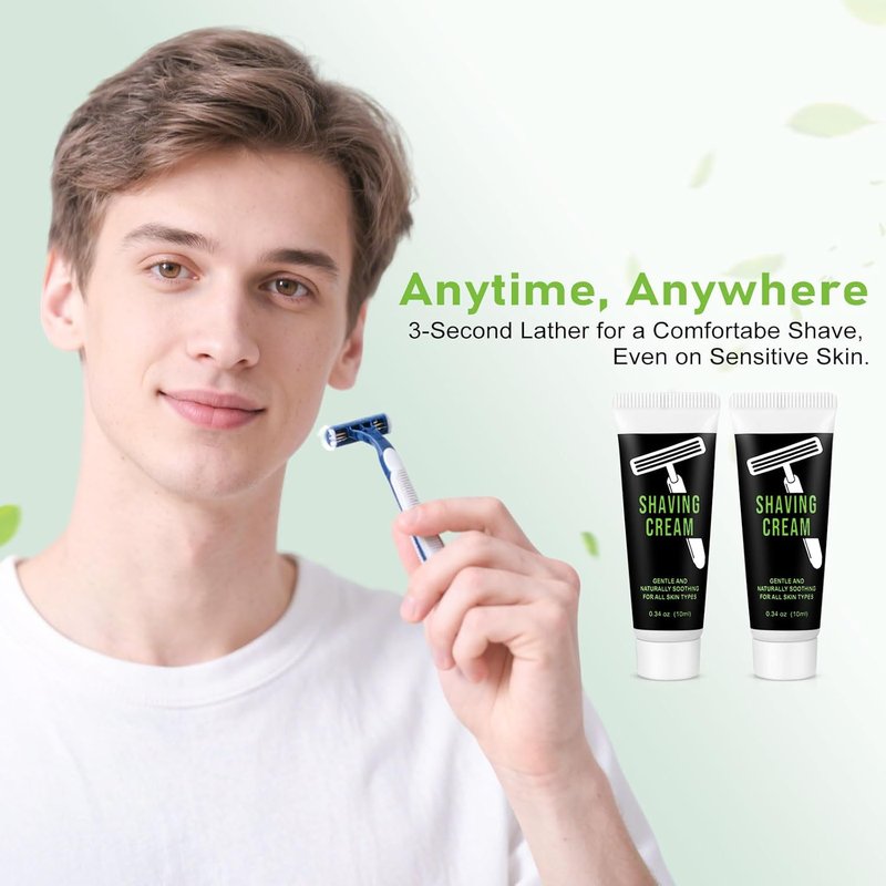 Shaving Cream Bulk Travel | Disposable 10ml Cream for Hotels & Homeless (Pack of 150)
