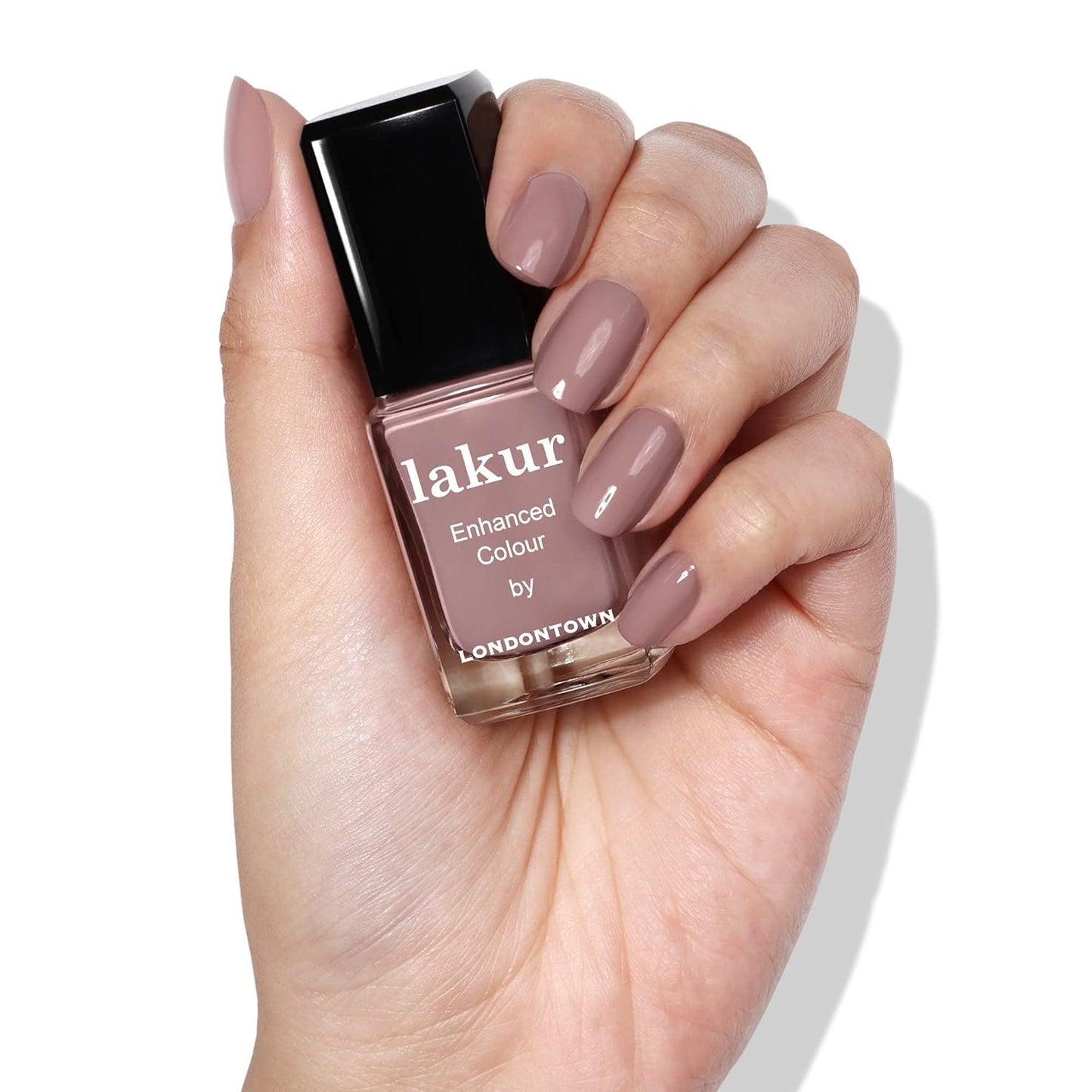 LONDONTOWN Lakur Nail Polish - Long-Lasting Nude & Brown Shades | 21+ Free Non-Toxic Vegan Formula, 0.4 Fl Oz