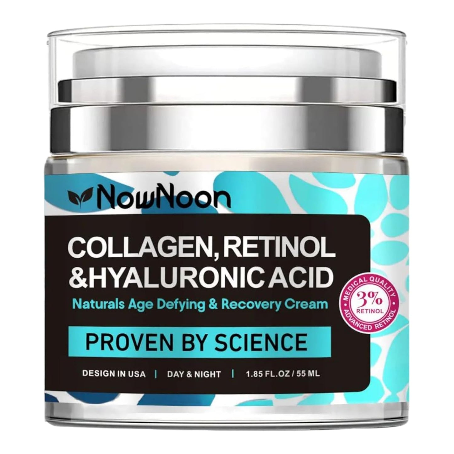 Collagen Retinol Hyaluronic Acid Cream - Anti-Wrinkle Hydrating Face & Neck Solution | 1.85 Fl. Oz.