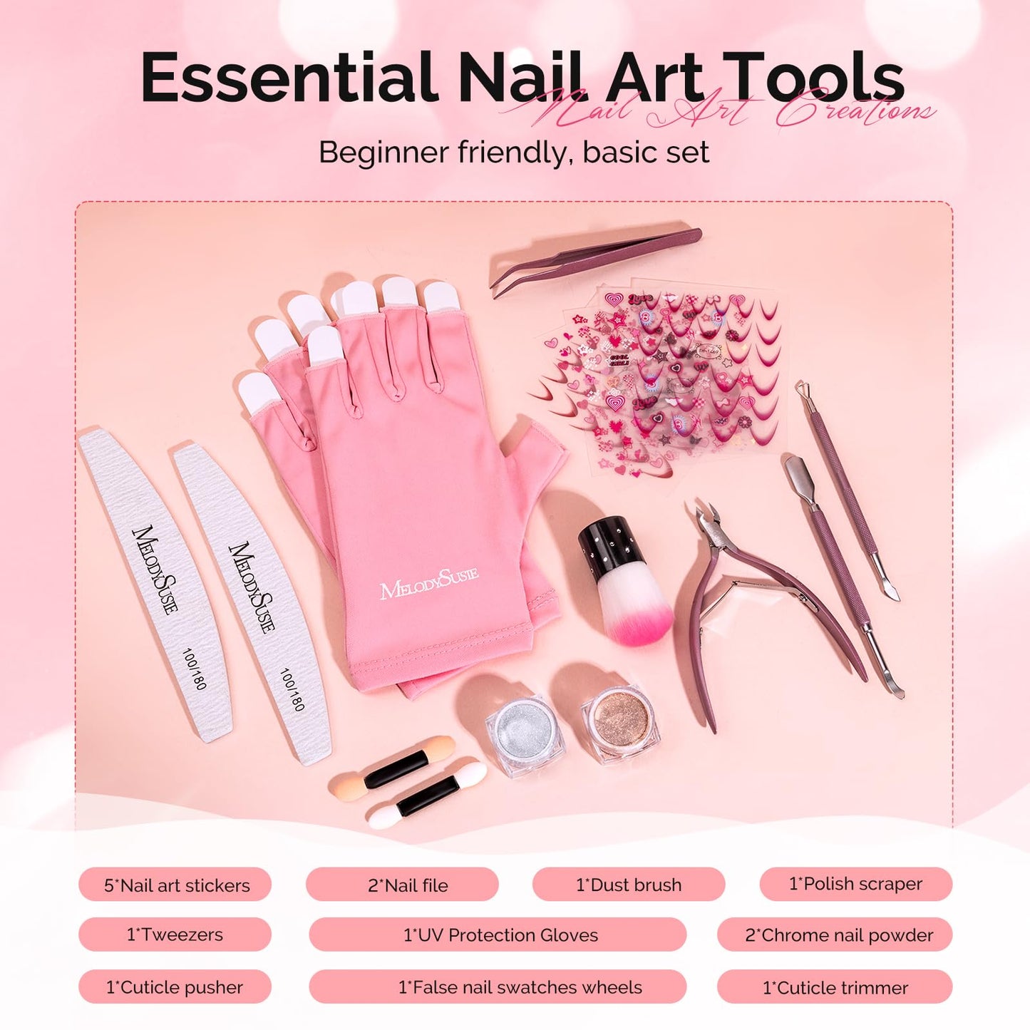 MelodySusie Gel Nail Polish Kit with UV Light P-PLUS30F