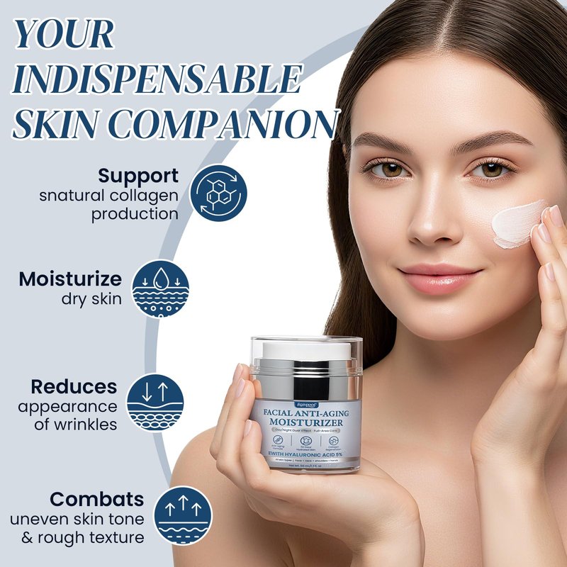 Retinol Collagen Anti-Aging Cream for Face Neck Tightening Moisturizing Skin Cream with Hyaluronic Acid Day Night Wrinkle Facial Moisturizer for All Skin Types 1.7 fl oz Each Set of 2