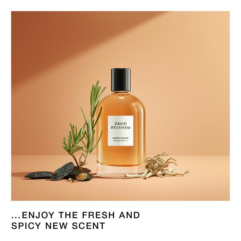 David Beckham Amber Breeze Eau de Parfum 3.3 fl oz (Pack of 1), Notes of Bergamot, Lavender, and Wood, Men's Fragrance, Long Lasting, Everyday Fragrance, Travel Size
