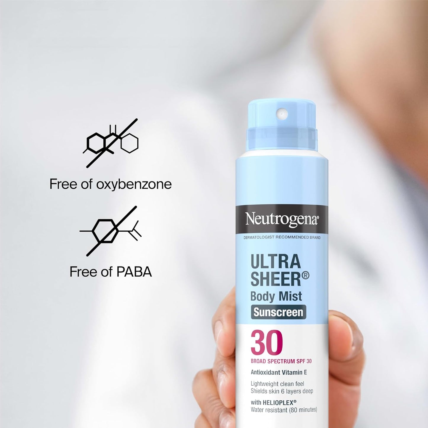 Neutrogena Ultra Sheer Sunscreen Spray SPF 30 - Lightweight, Non-Greasy UVA/UVB Protection | 5 oz, Pack of 3