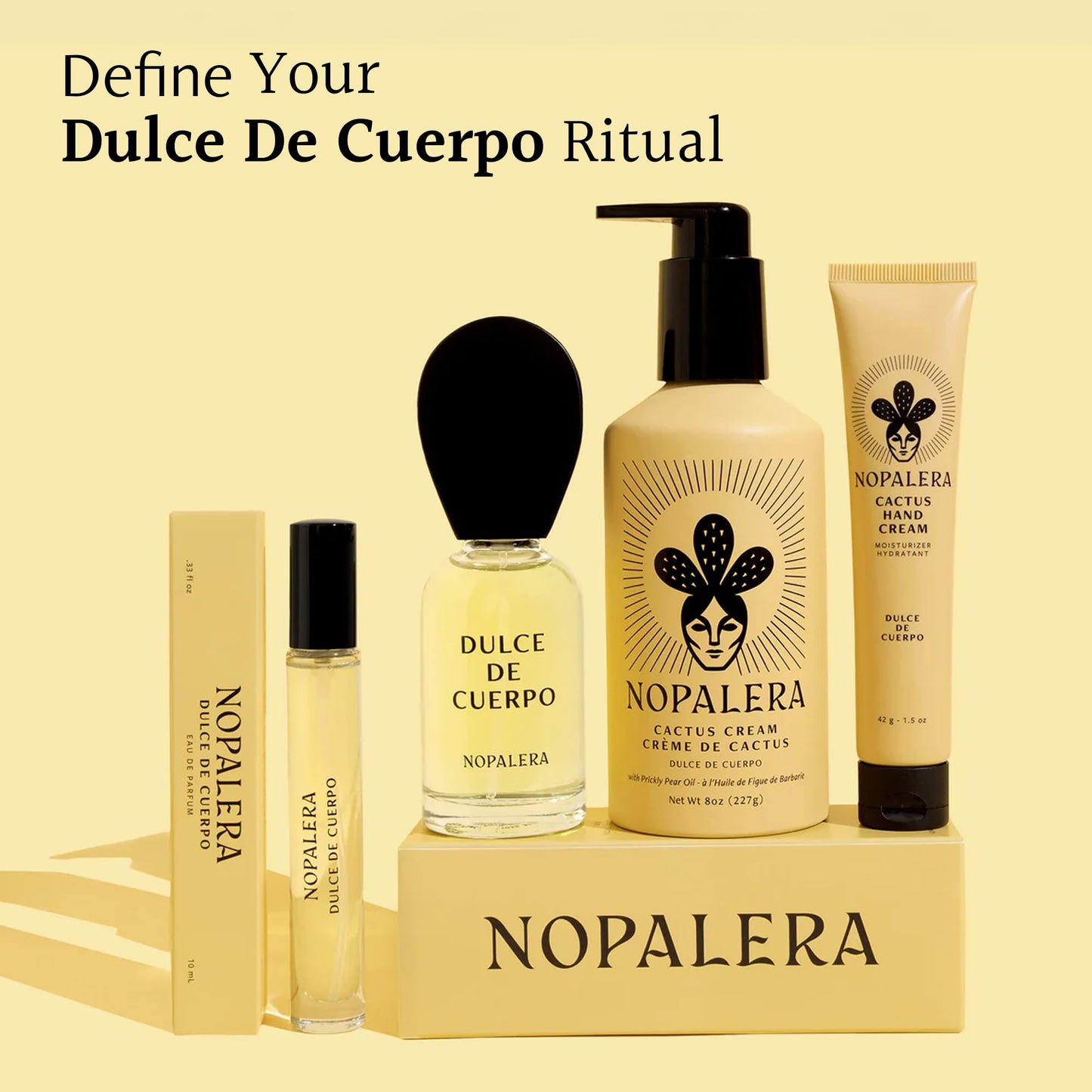 Nopalera Dulce de Cuerpo Cactus Cream - Moisturizing Body Lotion with Prickly Pear Oil, Amber, Citrus, and Warm Vanilla Fragrance, Vegan, 8 oz.