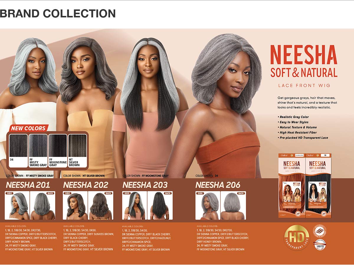 Outre Lace Front Wig - Neesha Soft & Natural - Neesha 201 (FFMISSMOGR)