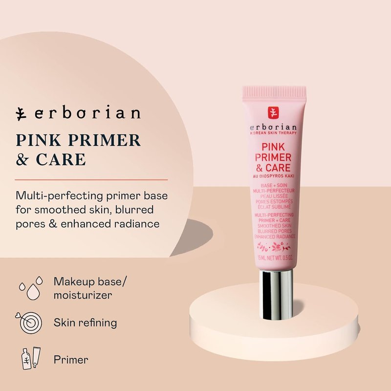 Erborian Pink Primer - Multifunctional Pore-Blurring Cream & Hydrating Makeup Base | Korean Skincare