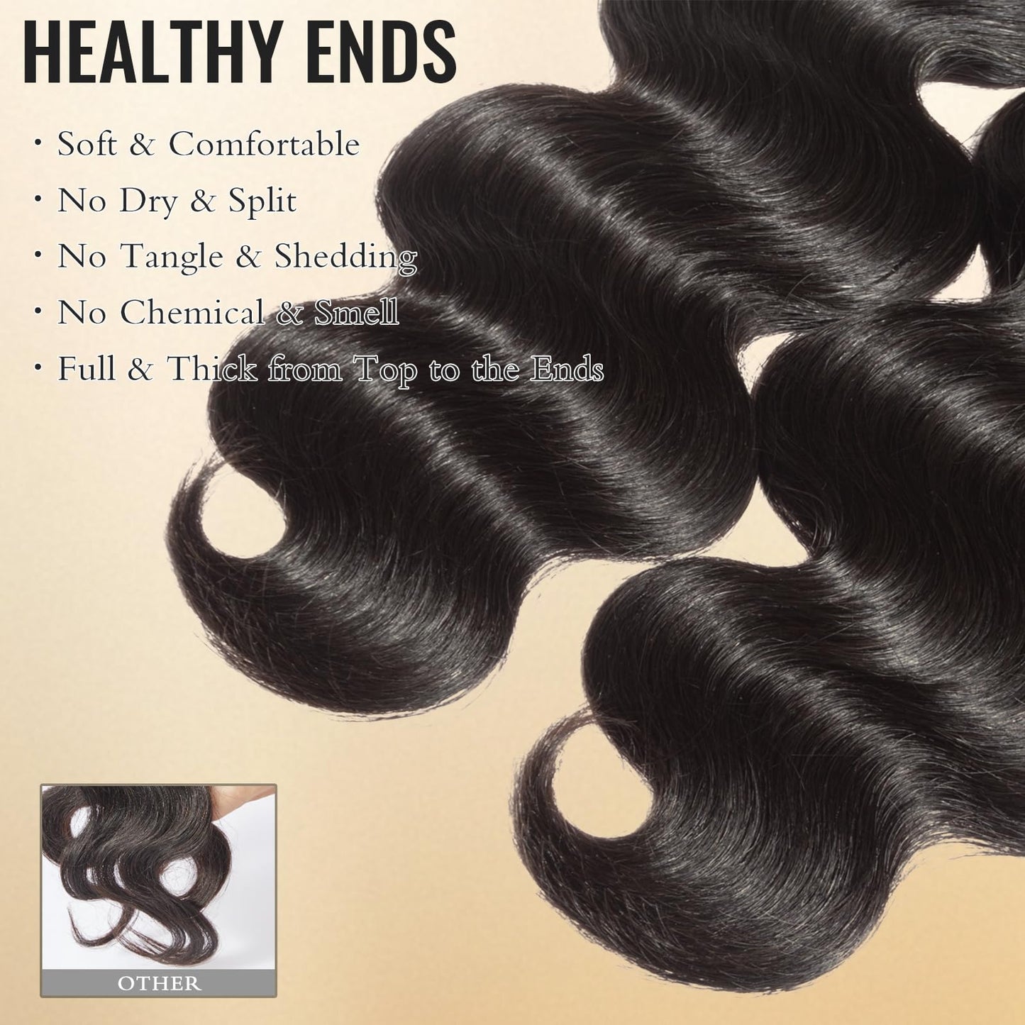 WEQUEEN Bundles Human Hair Body Wave 16A Brazilian Virgin Hair Bundles, Silky and Soft, 15 Inch Thick Weave Natural Black