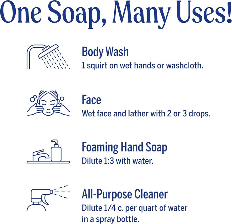 Dr. Bronner's Magic Soap - Lavender Pure-Castile Liquid Soap | 32 oz, 2-Pack - Vegan, Organic, Multi-Use Formula
