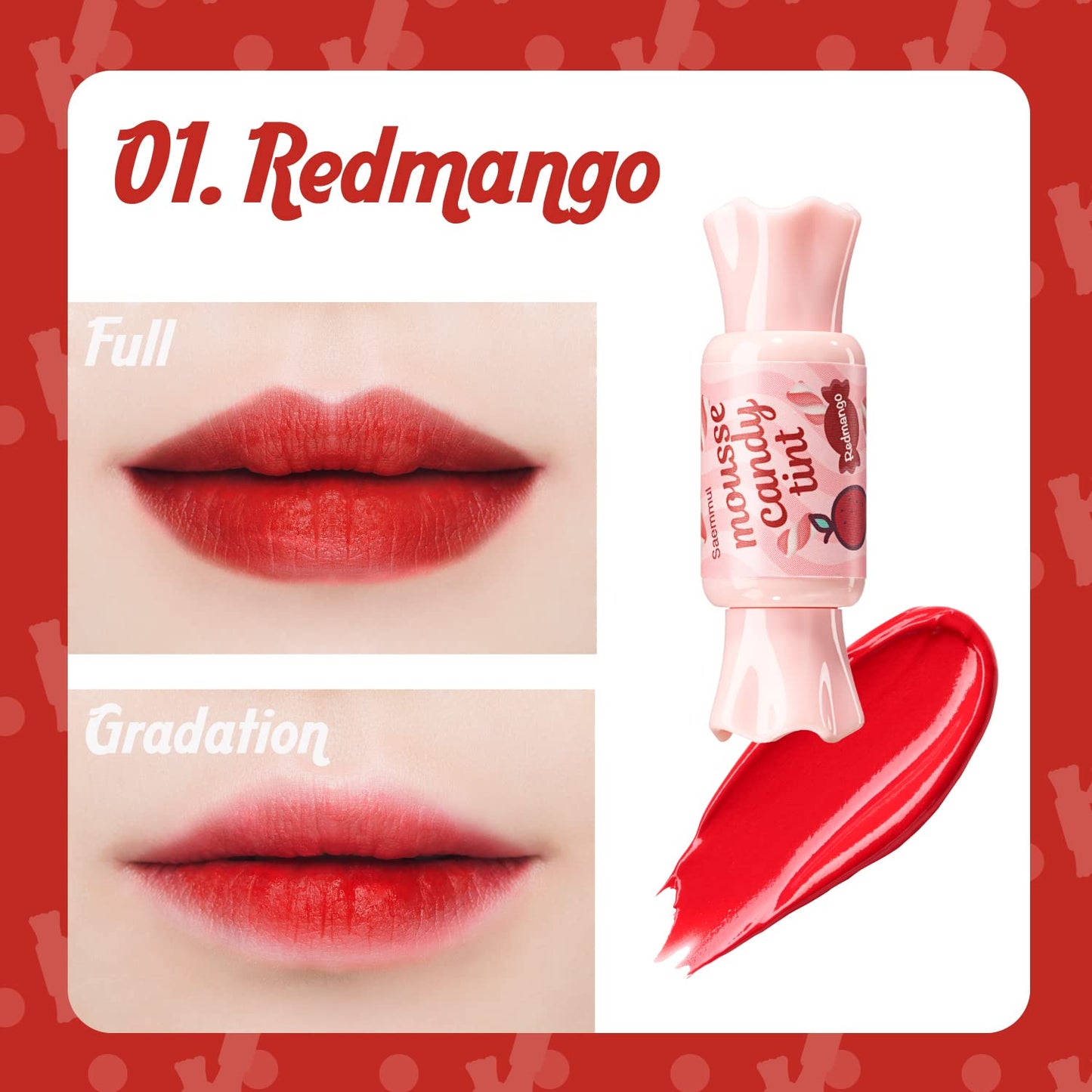THESAEM Saemmul Mousse Candy Tint #6 Chaitea Mousse - High Pigment Matte Finish Long Lasting Lip Stain with Honey Extracts to Hydrate Lips - Weightless & Smudge-Proof, 0.3 fl.oz.