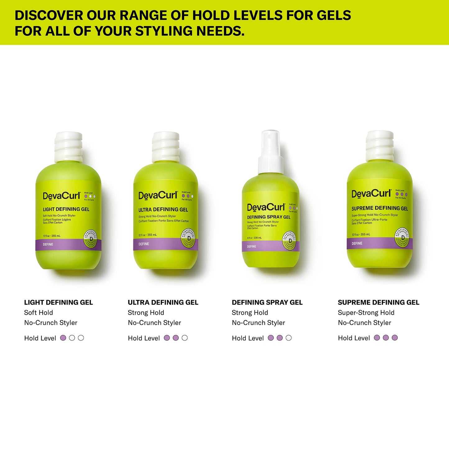 DevaCurl Ultra Defining Gel Strong Hold Non-Crunch Styler, Bright Breeze, 12 fl. oz