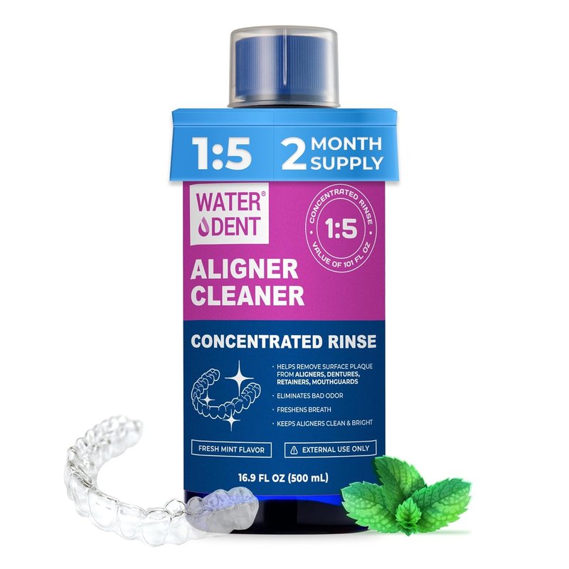 Aligner Cleaner Rinse - Alcohol-Free Mint Formula for Invisalign & Retainers | 101 fl. oz (2-Month Supply)