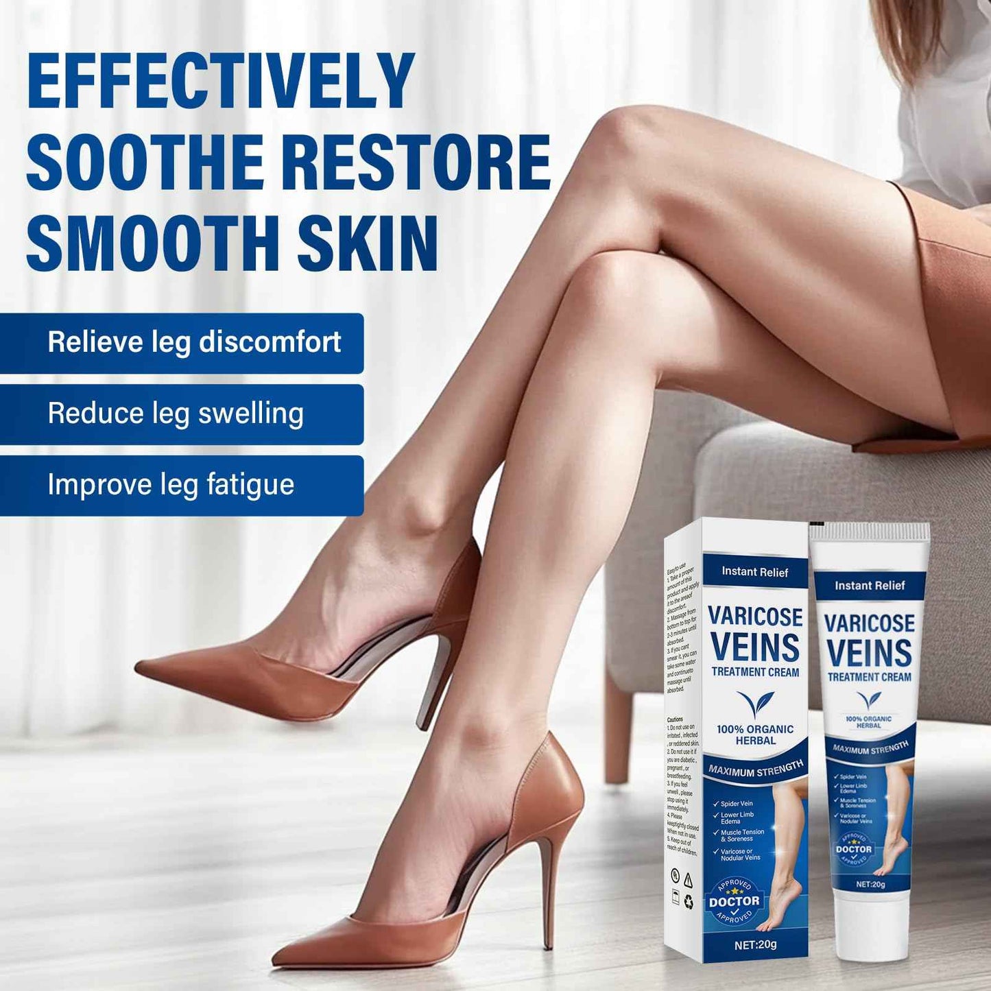 Josera Varicose Veins Treatment for Legs, 2 Count Varicose Veins Cream - Improves Blood Circulation and Reduces Heaviness