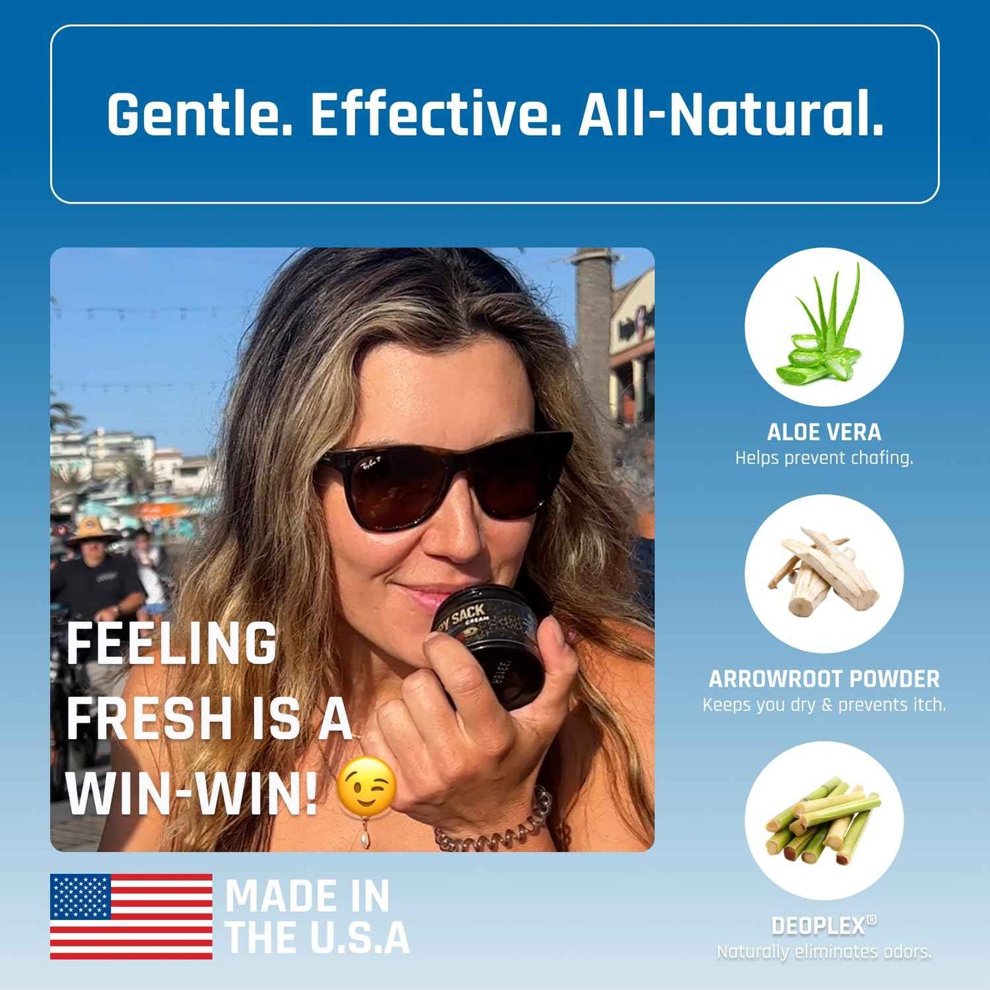 Derm Dude Happy Sack Ball Deodorant & Anti-Chafing Cream for Men | Nut Cooling Lotion for Groin & Private Parts | Odor Control, Aluminum-Free, DeoPlex Formula – MVP Scent, 2oz (1 Pack)