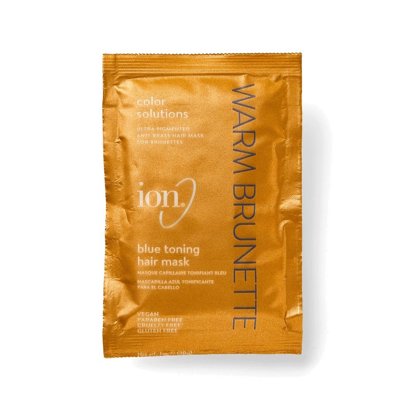 Ion Brunette Blue Toning Mask - Neutralizes Orange Undertones | Ultra Pigmented 1 Oz