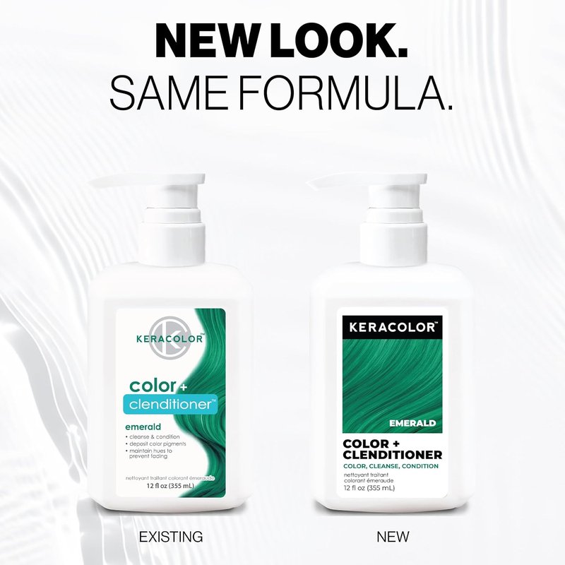 Keracolor Clenditioner - Emerald Color Depositing Conditioner | 12 Fl Oz