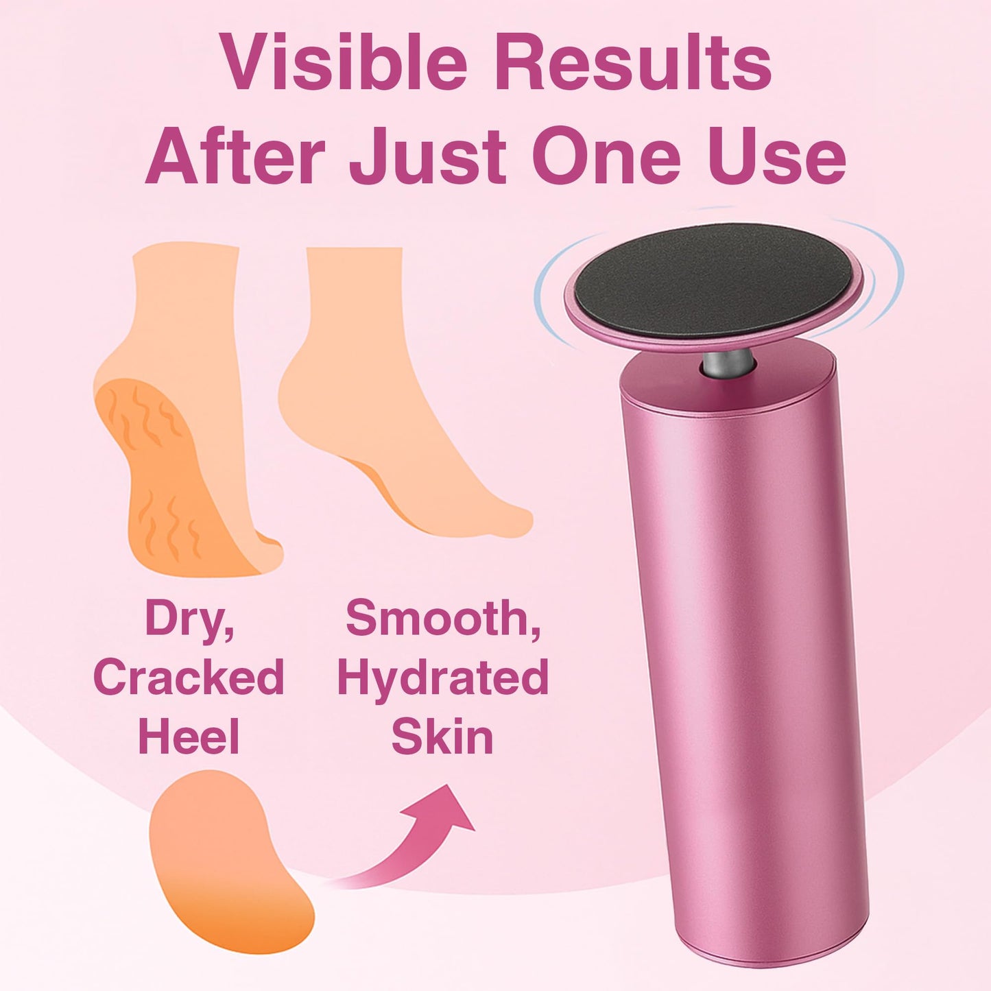 Electric Foot Callus Remover | Feet Filer Sander File Tool Grinder Heavy Duty Scrubber Shaver Buffer Smoother Drill Pedicure Dead Skin Cracked Heels Calluses 60 pcs Sandpaper Discs by VISOFO